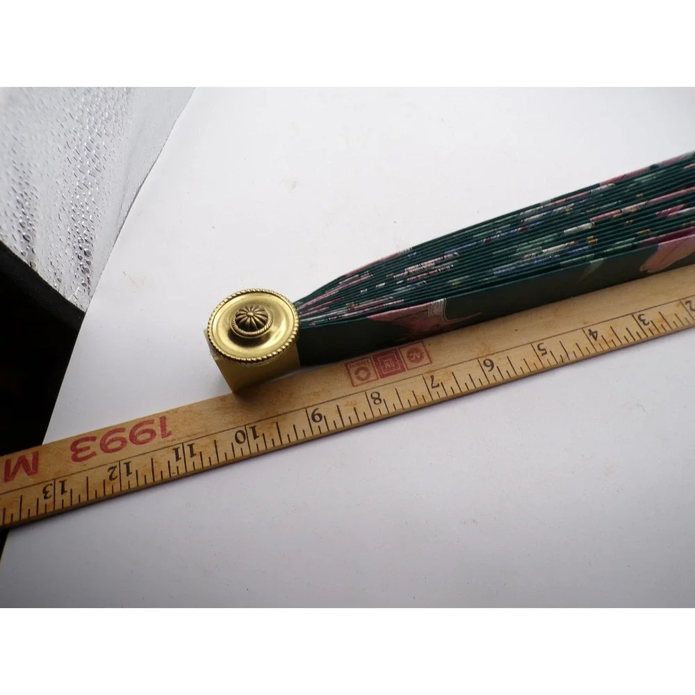 Vintage‎ Floral Foldable Fan Decorative Accent Gold Accent
